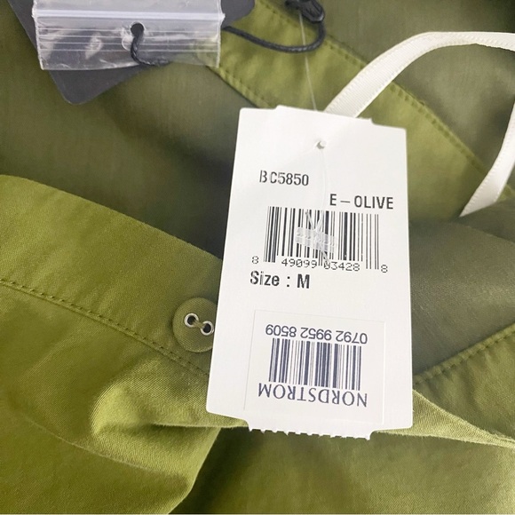 NEW JOA Off Shoulder Ruffle Dress Medium Olive Green BC5850 NWT - Picture 9 of 12